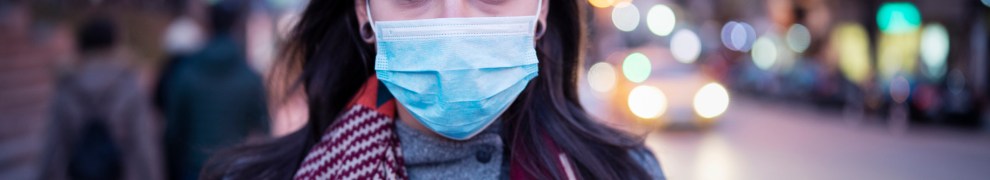 face mask, young woman