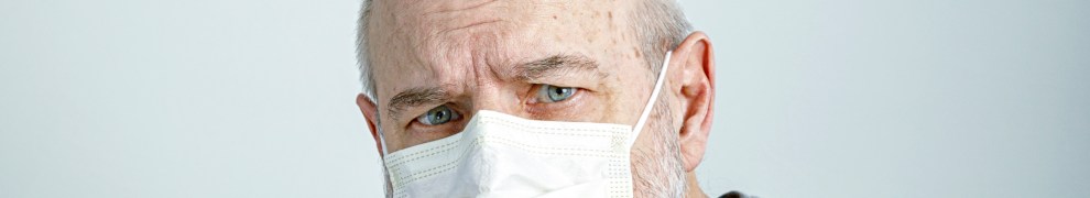 elderly man, face mask